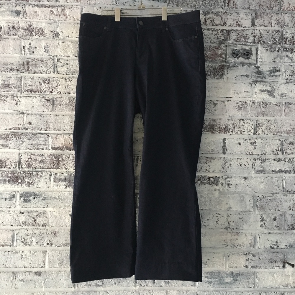 Talbots curvy fit wide leg, dark denim jeans